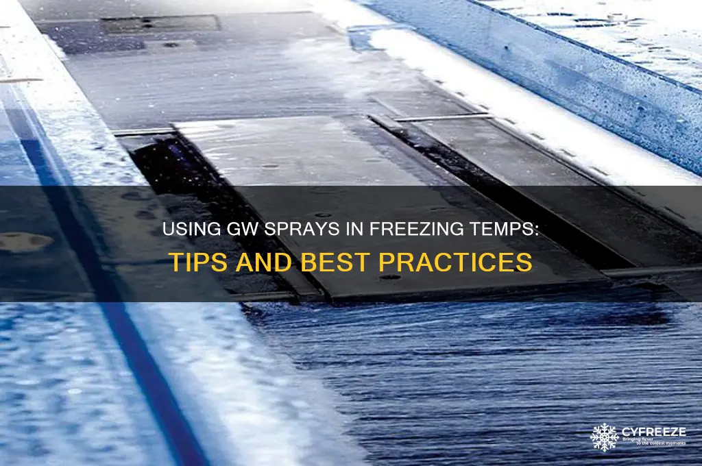 can you use gw sprays in freezing temperatures