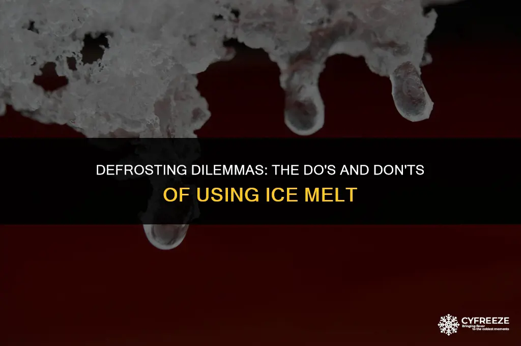 can you use ice melt to defrost freezer