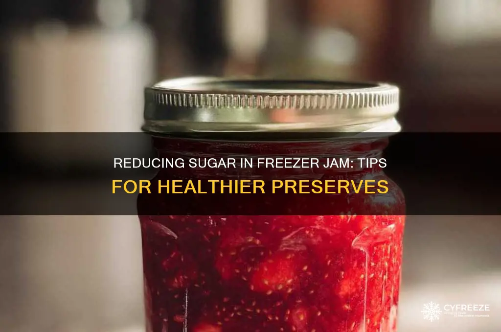 can you use less sugar in freezer jam
