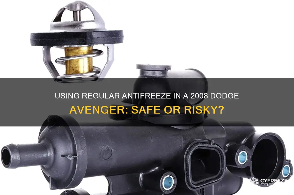 can you use regular anti freeze in 2008 dodge avenger