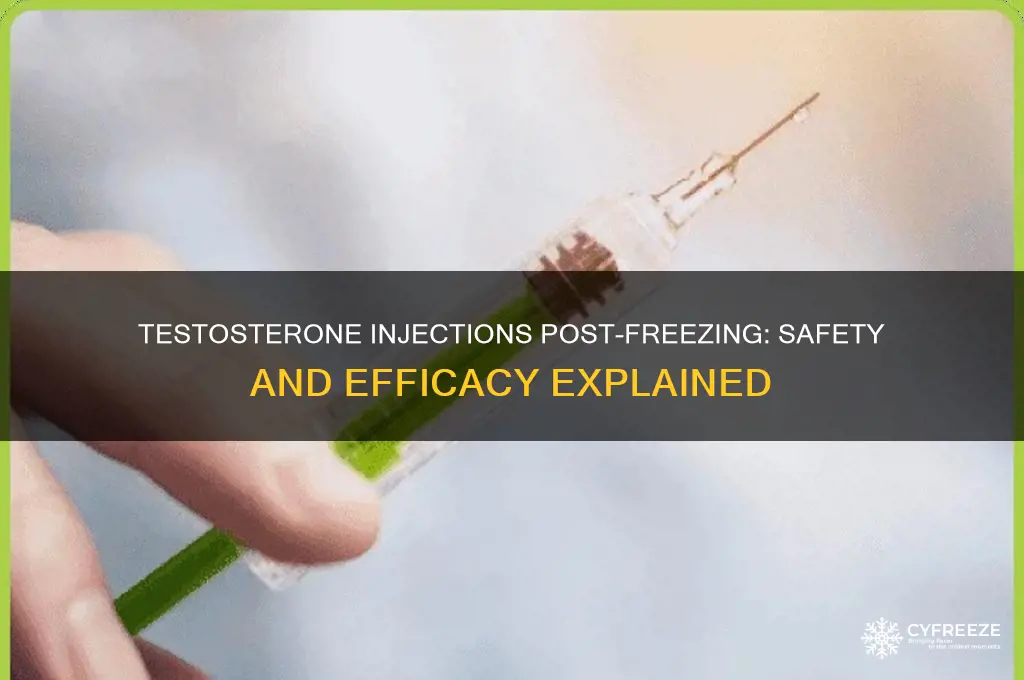 can you use testosteron injection after begin in freezing temperatures