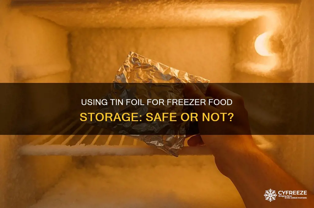 can you use tin foil to wrap food in freezer