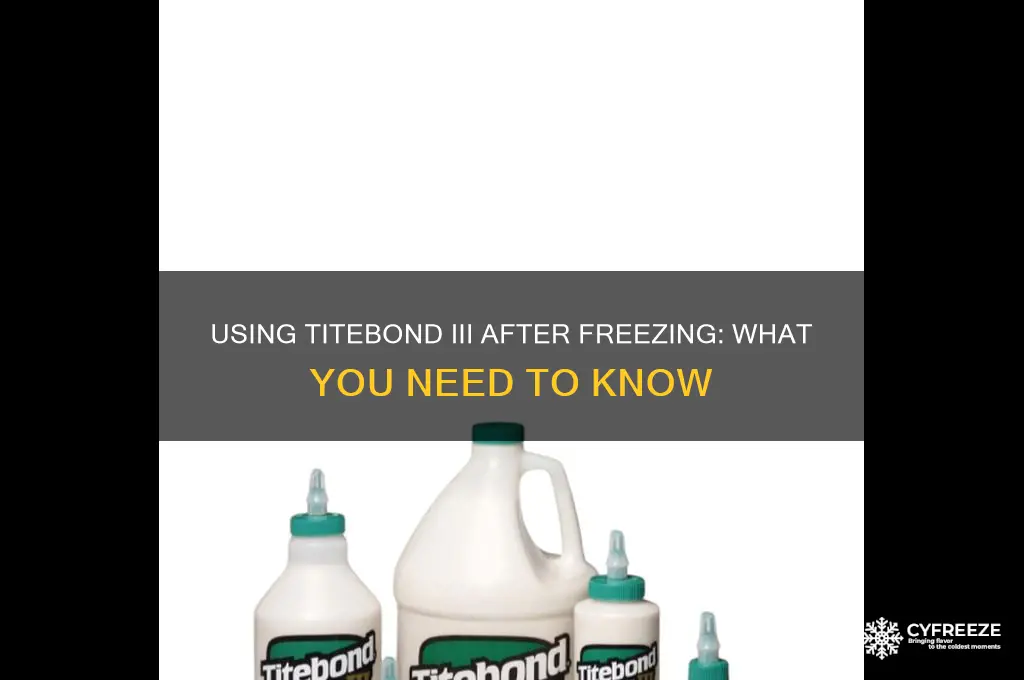 can you use titebond iii after it freezes