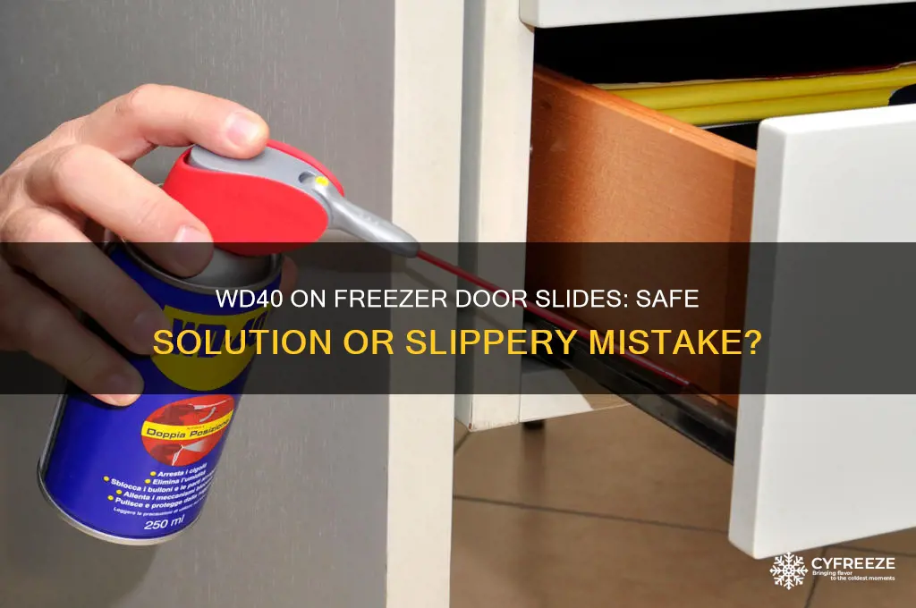 can you use wd40 on freezer door slides