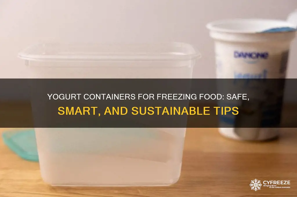 can you use yogurt containers to freeze food