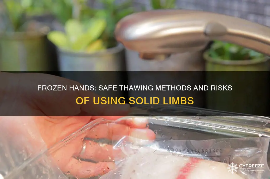 can you use your hand if it freezes solid