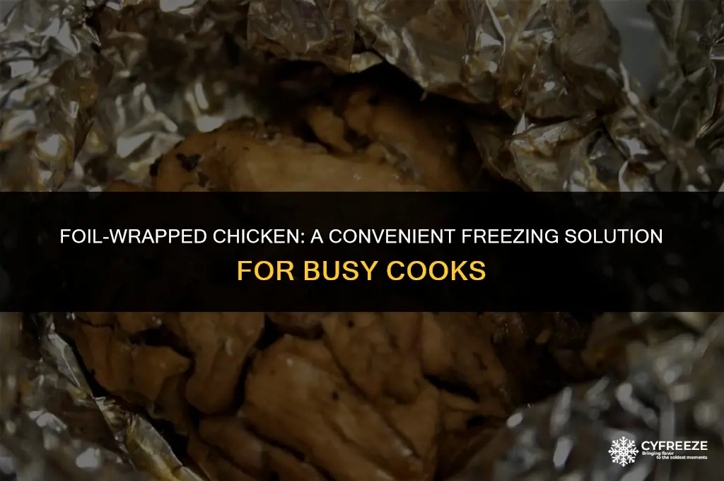 can you wrap chicken in foil and freeze it