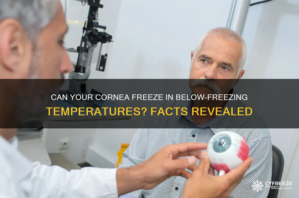 can your cornea freeze in below freezing temperatures