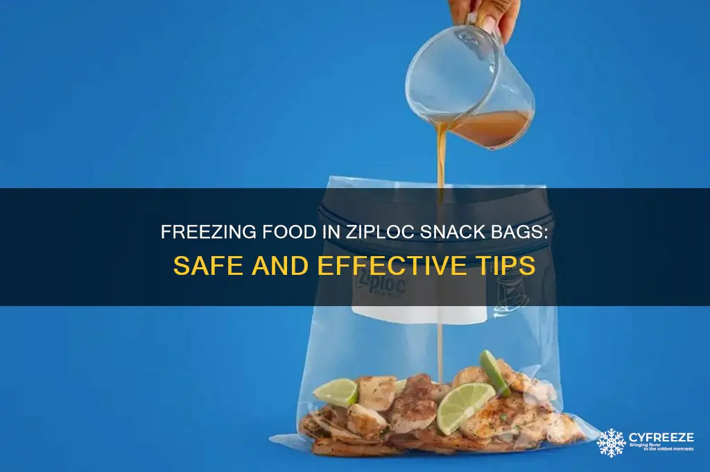 can ziploc snack bags be used to freeze food
