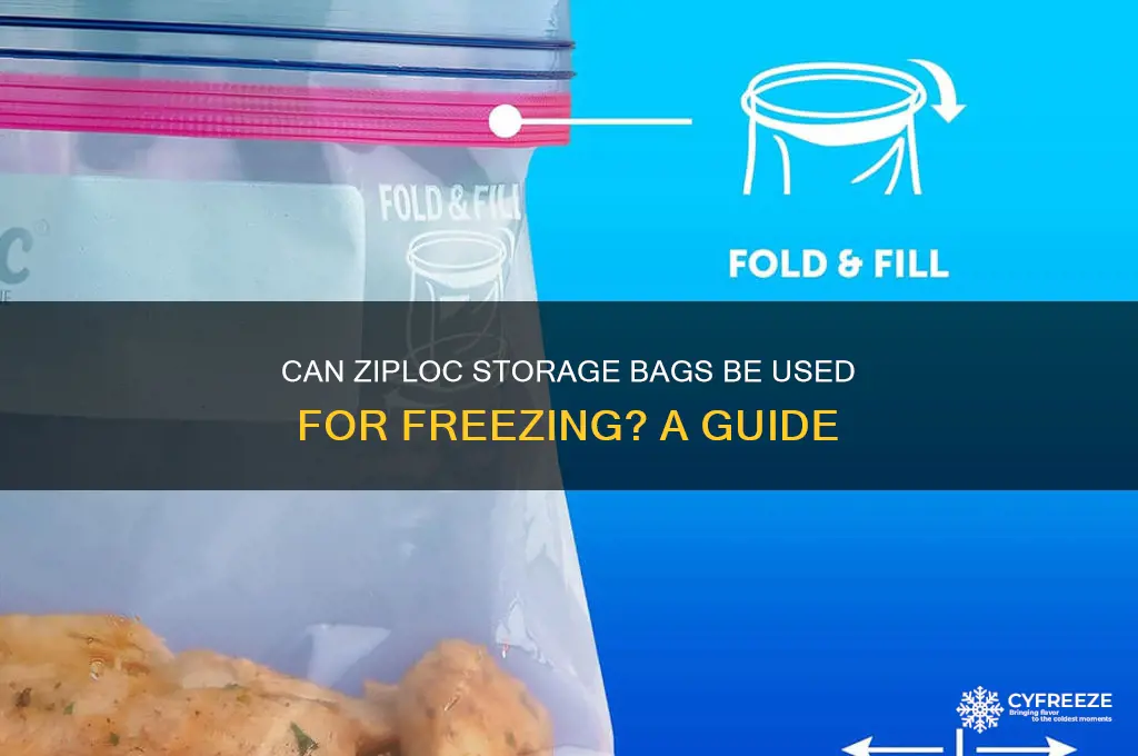 can ziploc storage bags be used for freezing