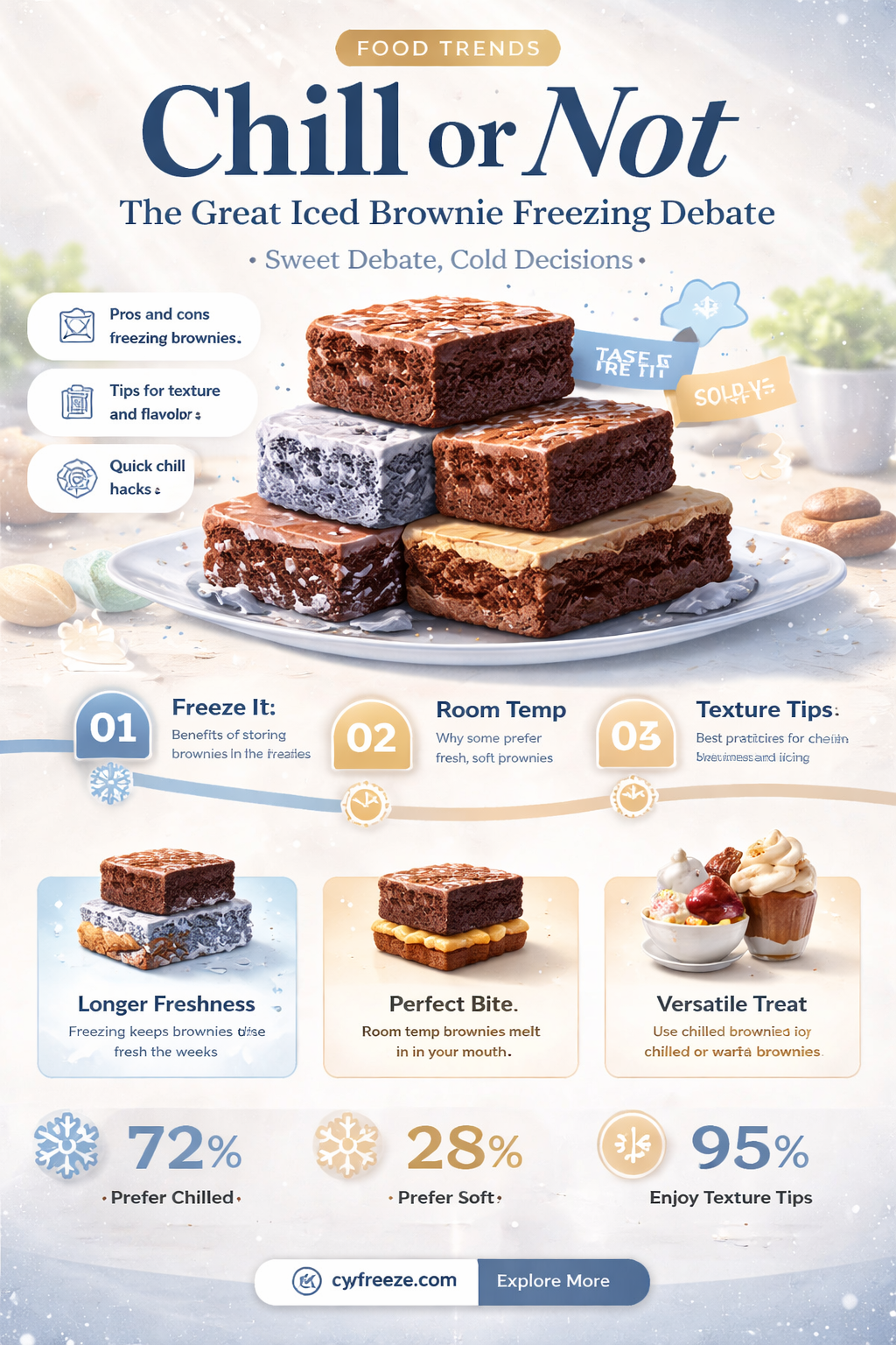 can you freeze iced brownies
