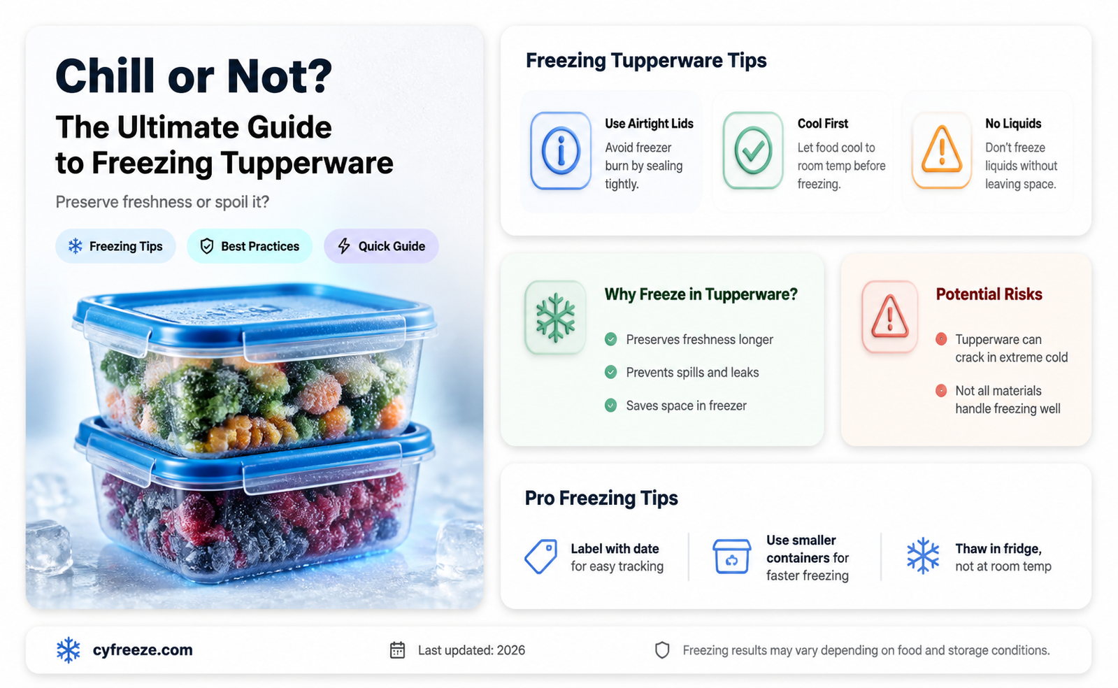 can tupperware be put in the freezer