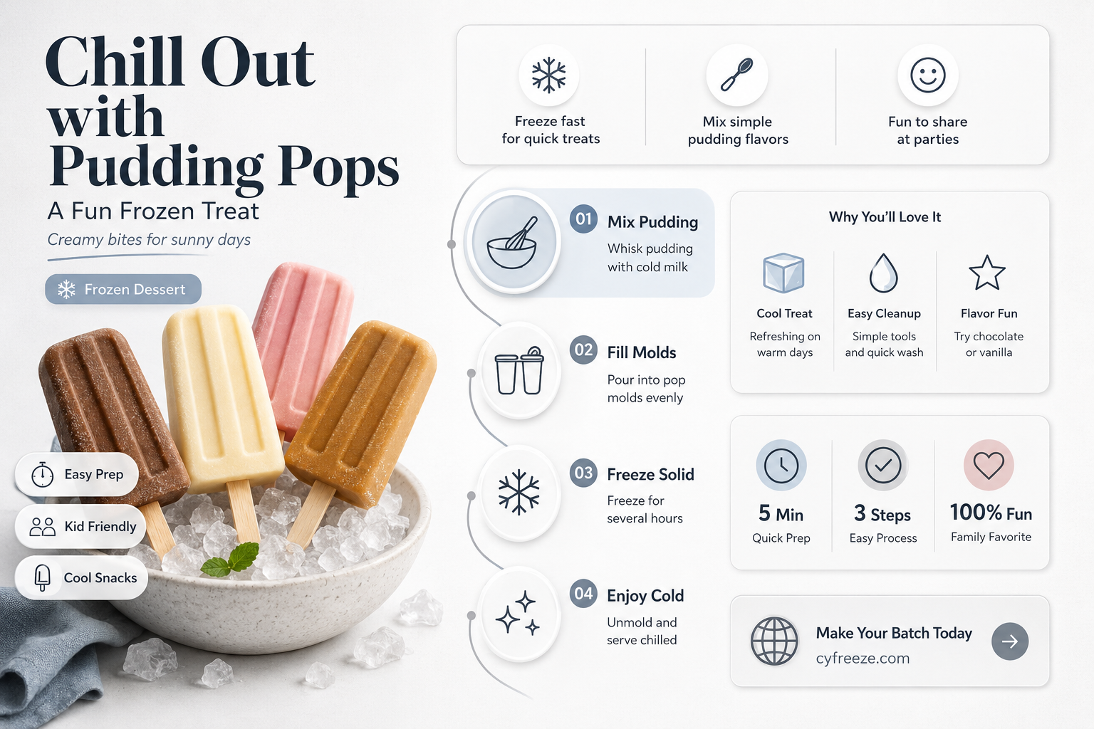 can you freeze pudding to make pudding pops
