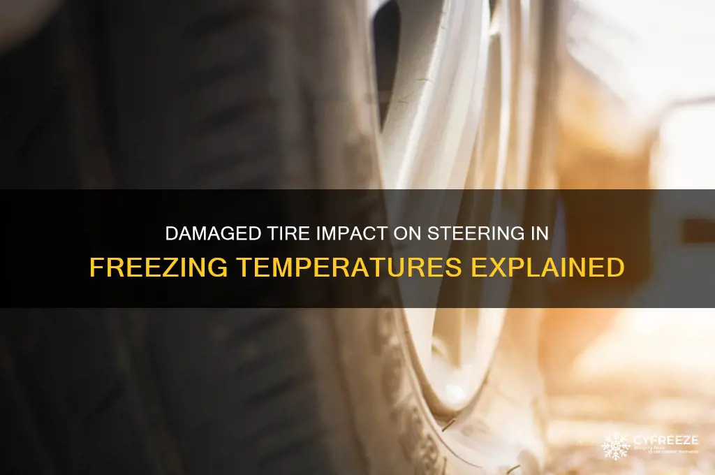 could damaged tire affect steering only in freezing temperatures