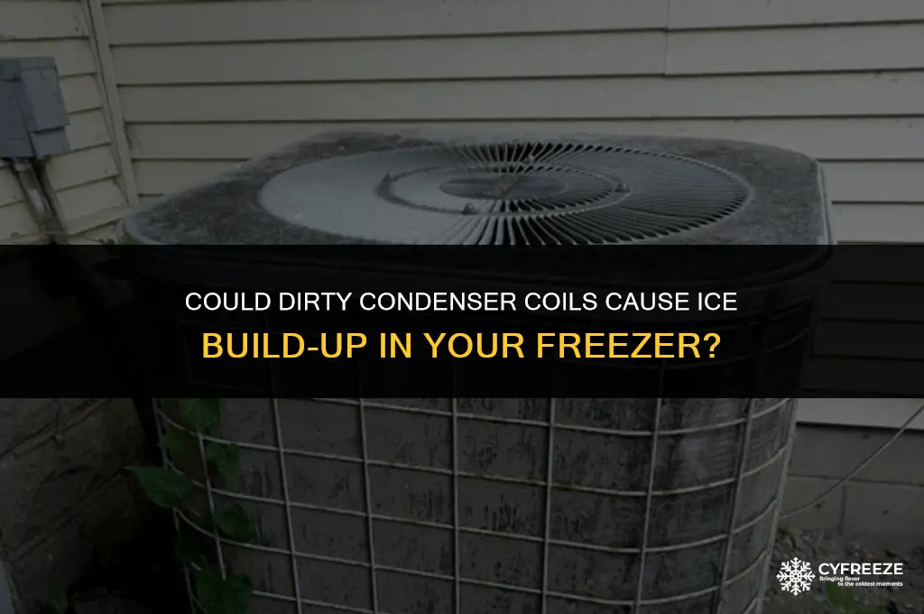 could dirty condenser coils cause ice build up in freezer