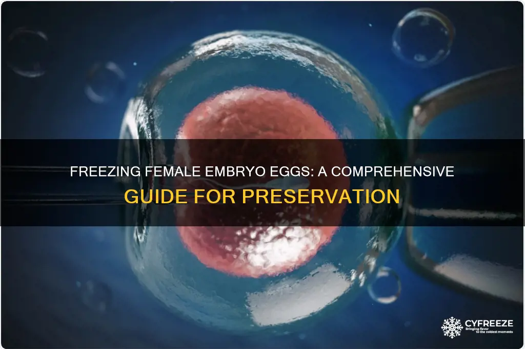 could i freeze eggs of my female embryo