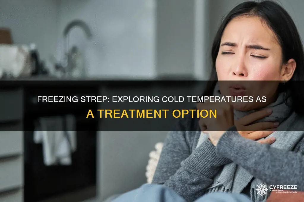could you use extremely cold temperatures to freeze away strep