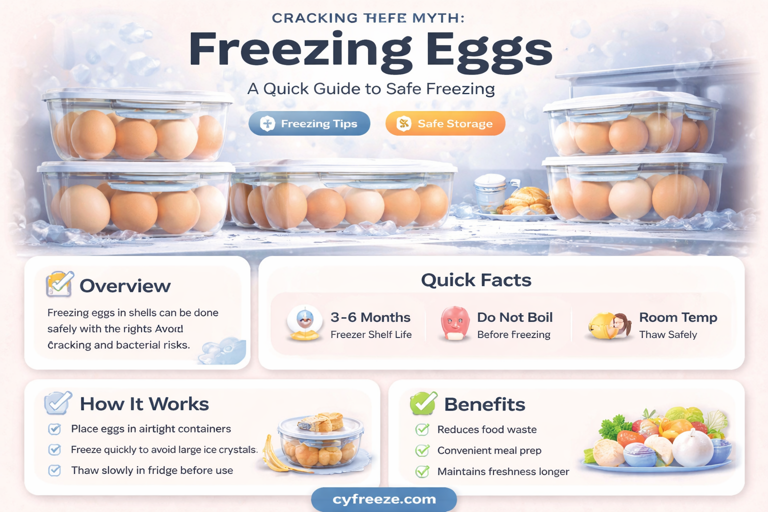 can you freeze fresh eggs in the shell