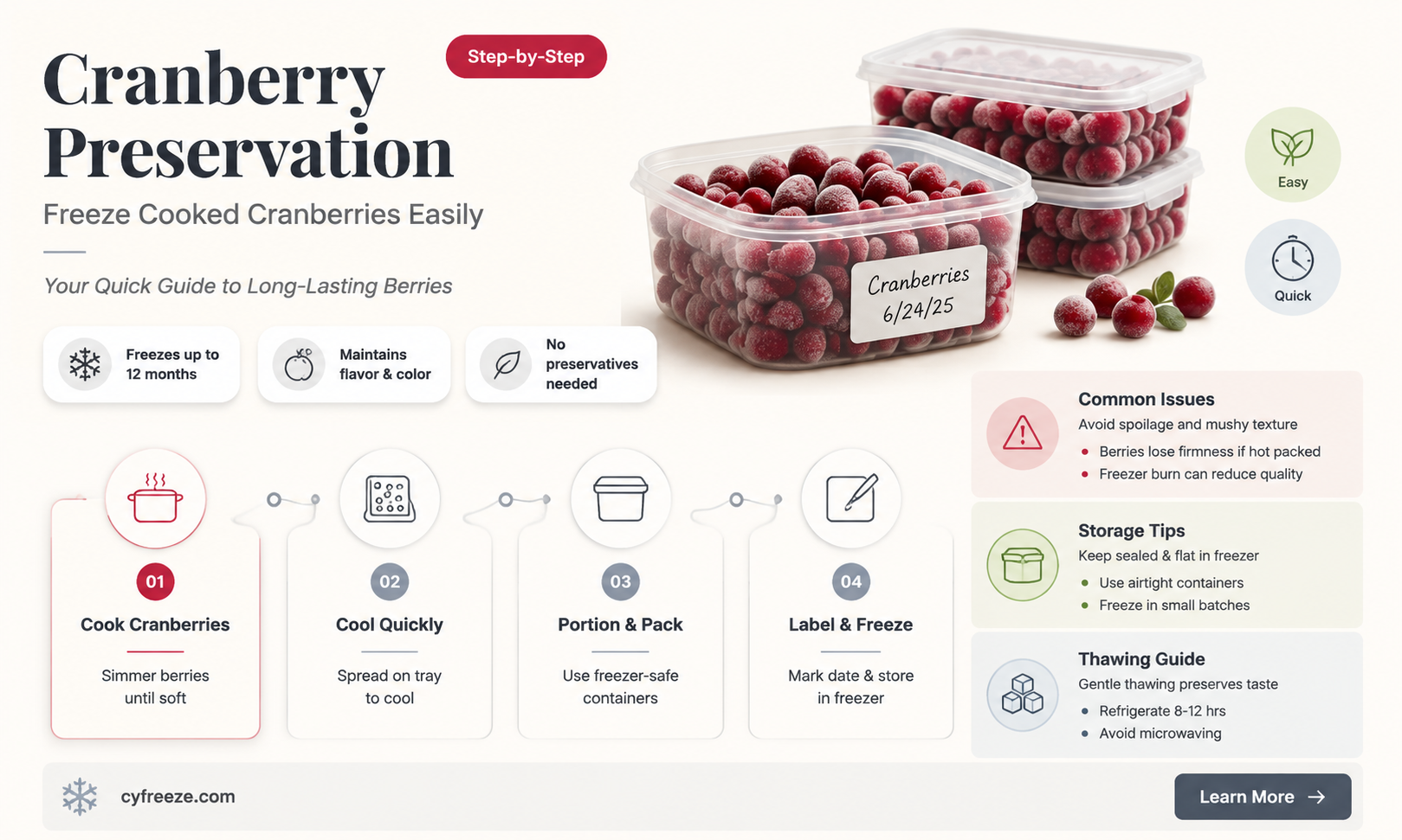 can you freeze cooked cranberries