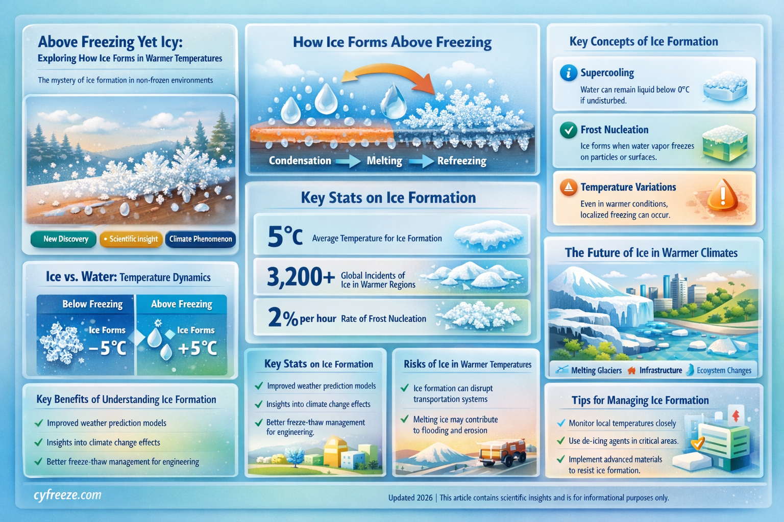 can ice form if temperature is above freezing