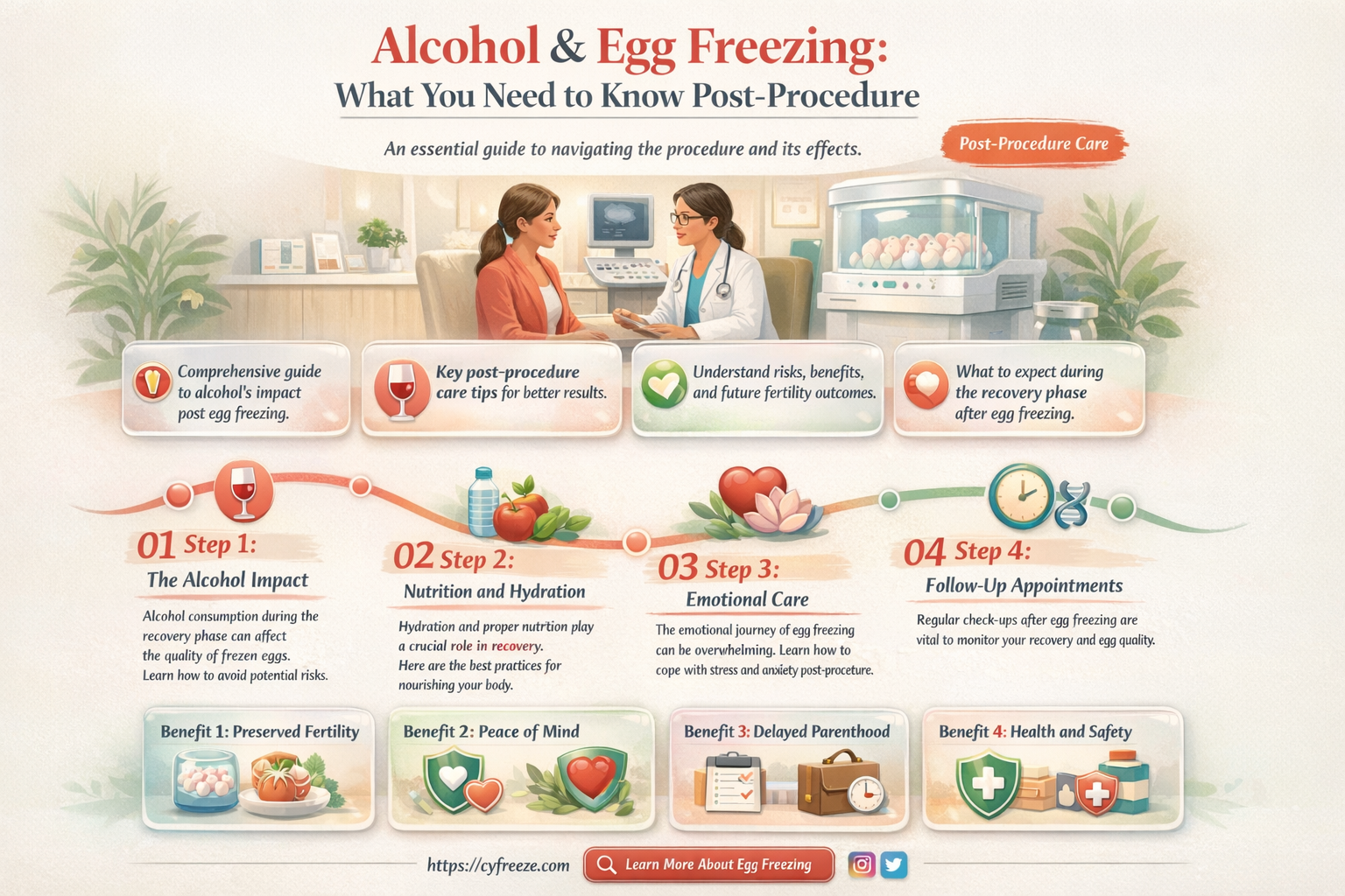 can i drink alcohol after egg freezing