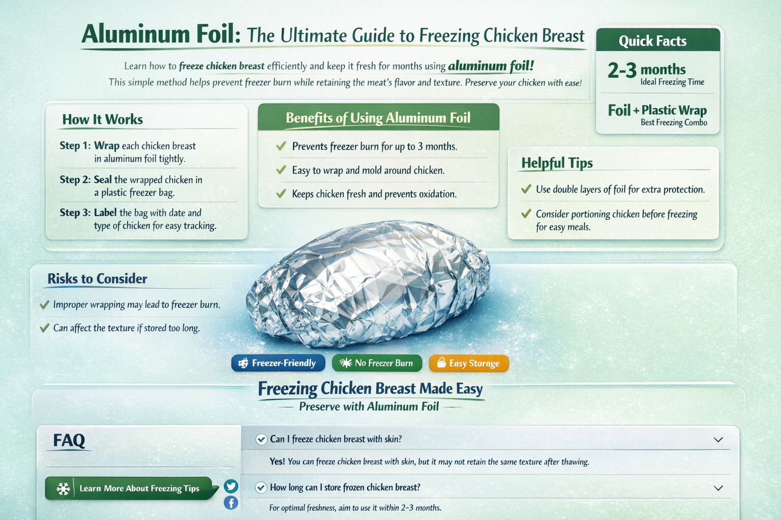 can i freeze chicken breast in aluminum foil