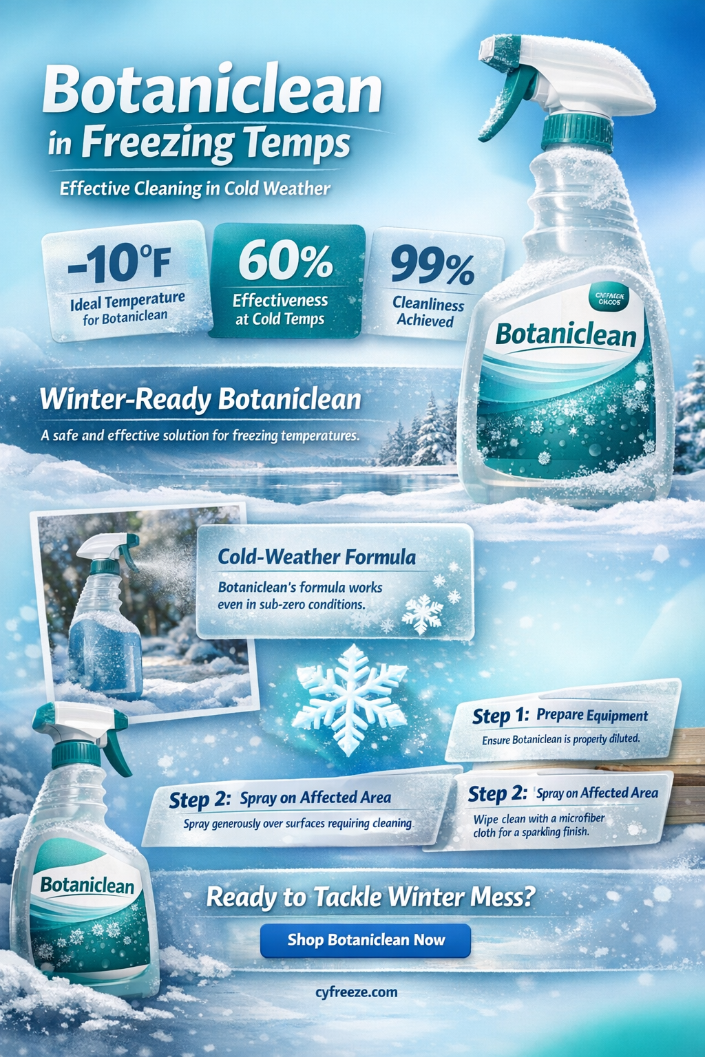 can botaniclean be used in freezing temperatures