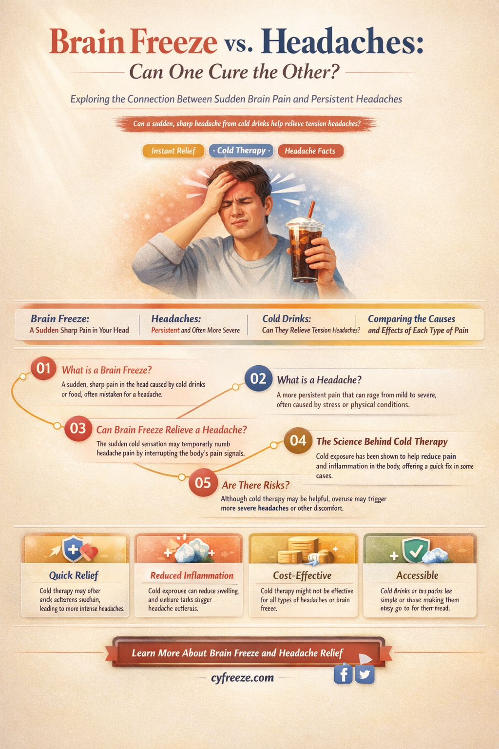 can a brain freeze get rid of a headache