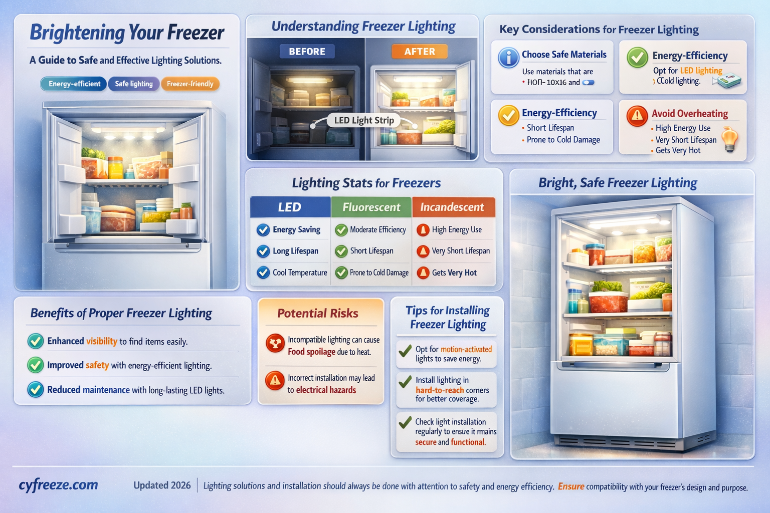 can i put a light in my freezer
