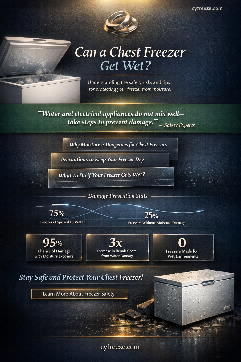 can a chest freezer get wet