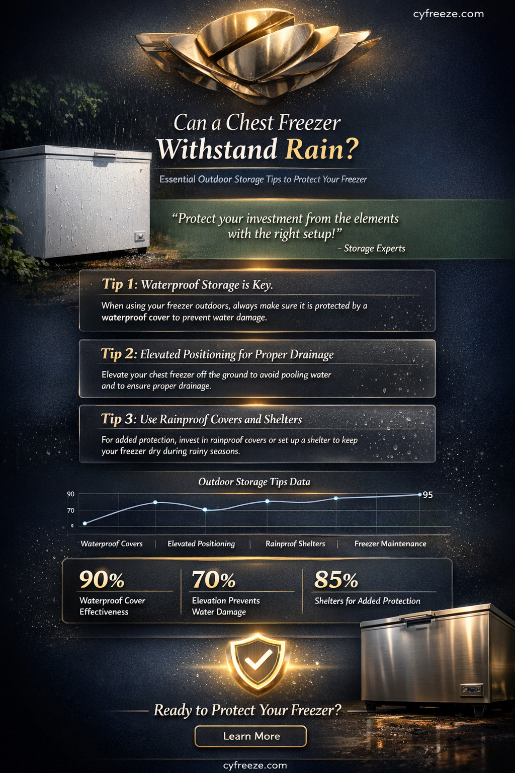 can a chest freezer get rained on