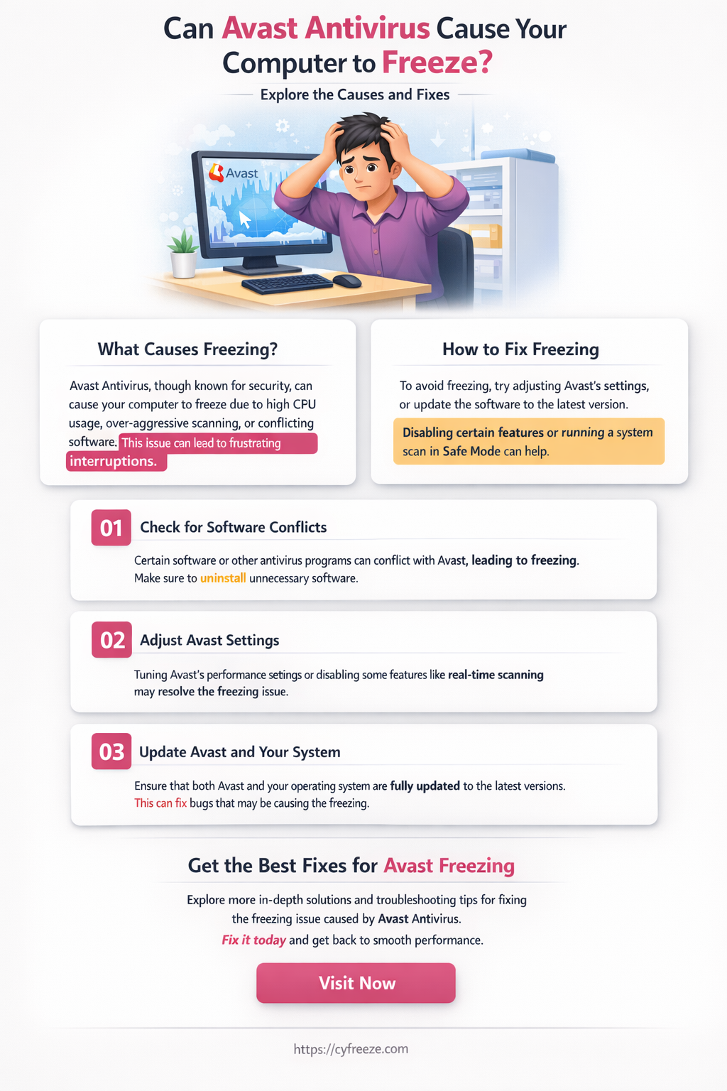 can avast make your computer freeze