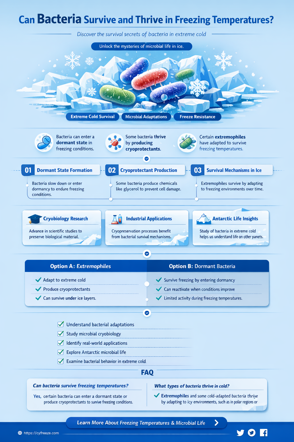 can bacteria grow in freezing temperatures