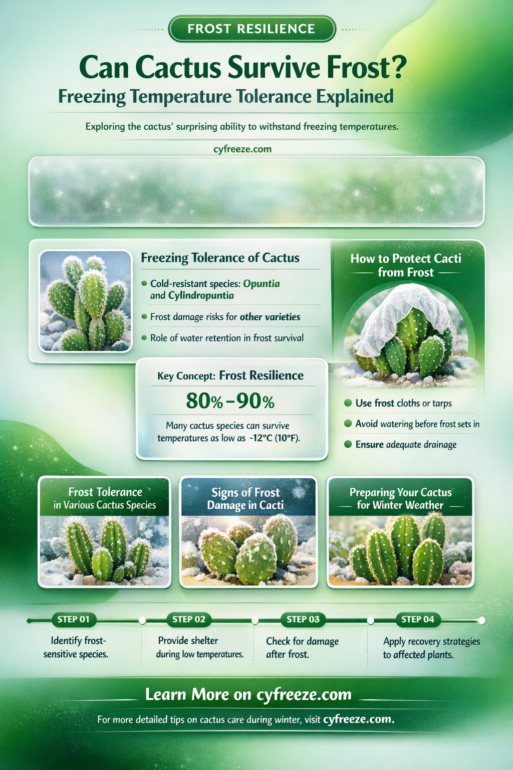 can cactus plants survive freezing temperatures