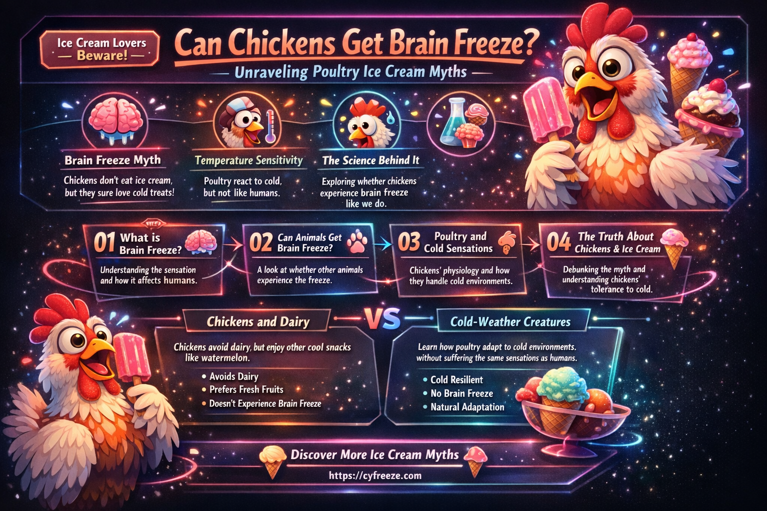 can chickens get brain freeze
