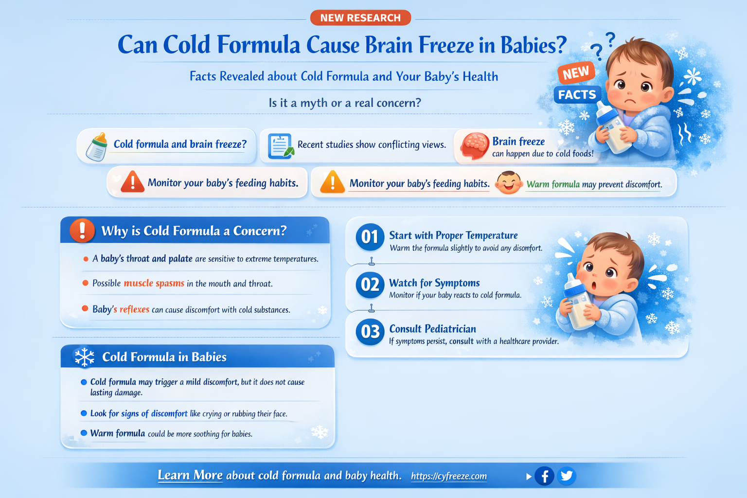 can babies get brain freeze from cold formula