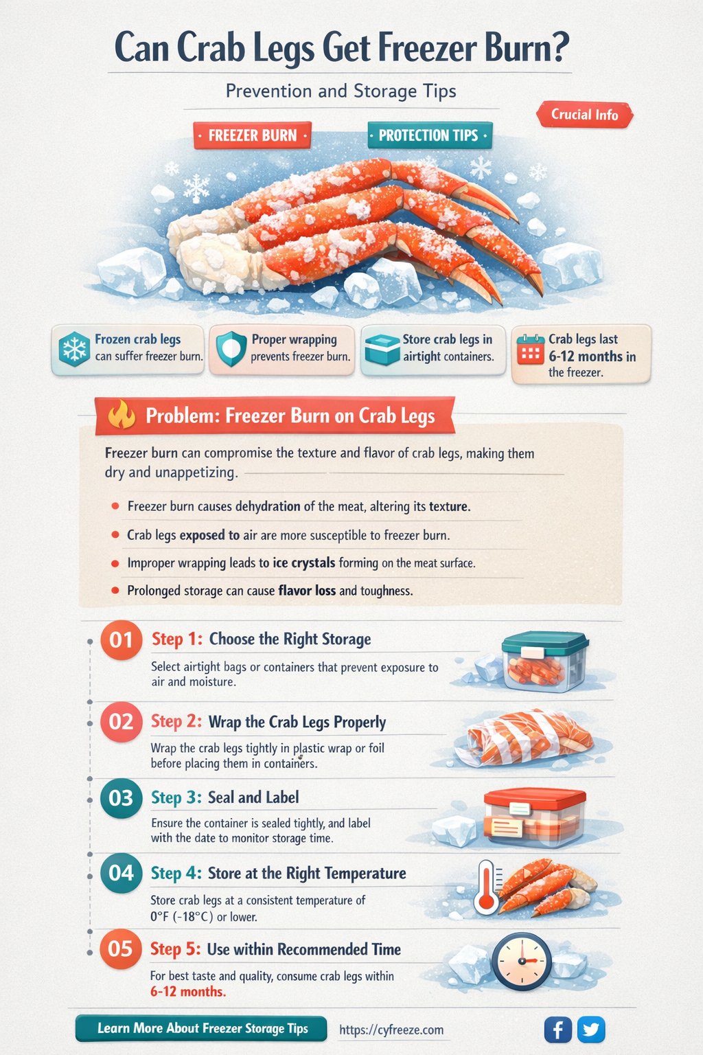 can crab legs get freezer burn