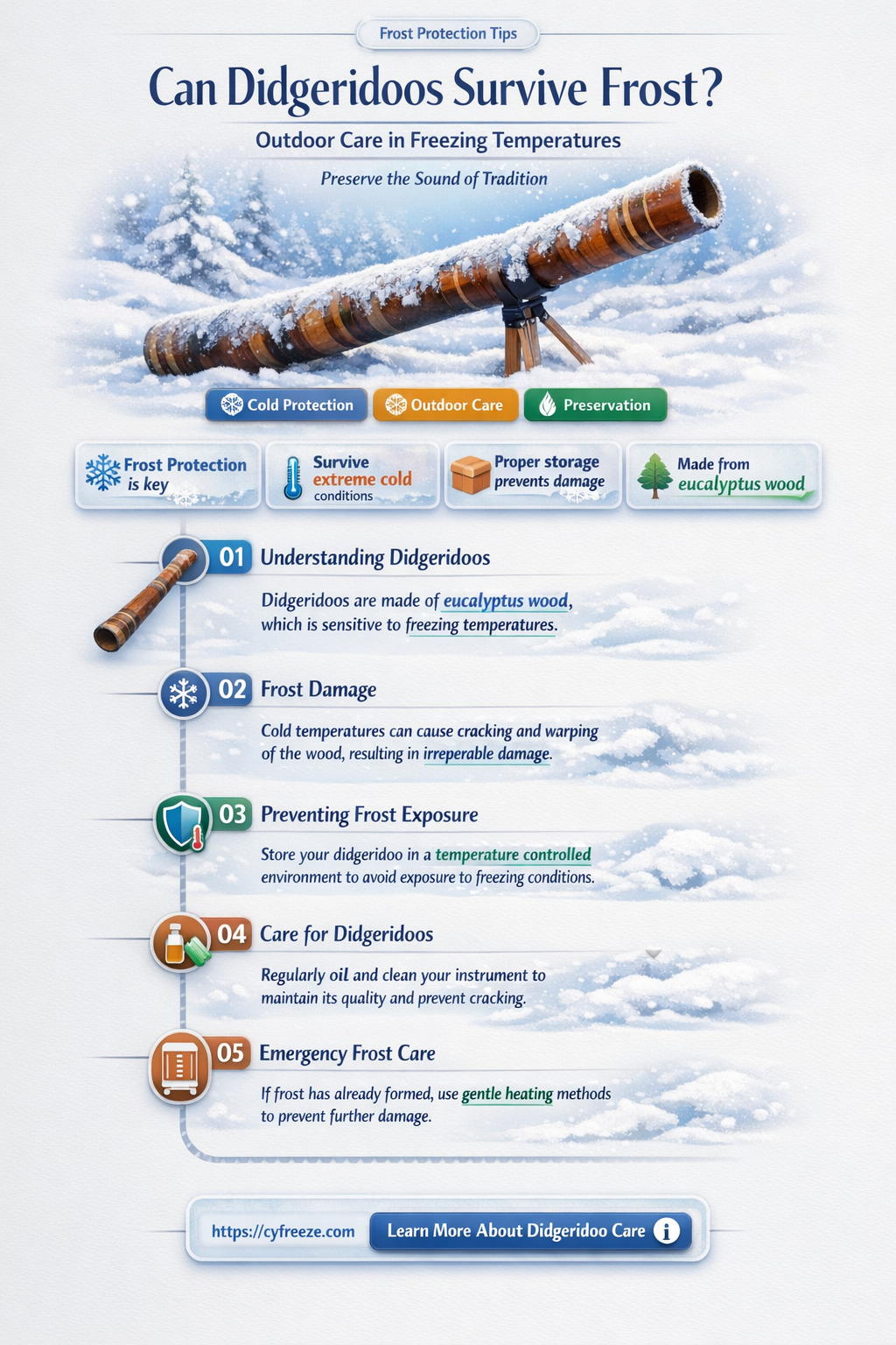 can i put a didgeridoo outside in below freezing temperatures