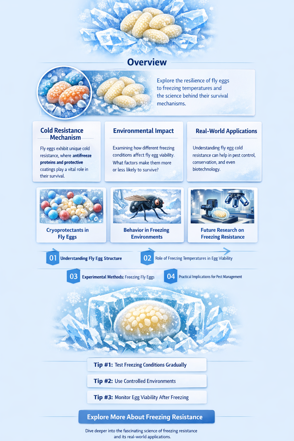 can fly eggs survive freezing