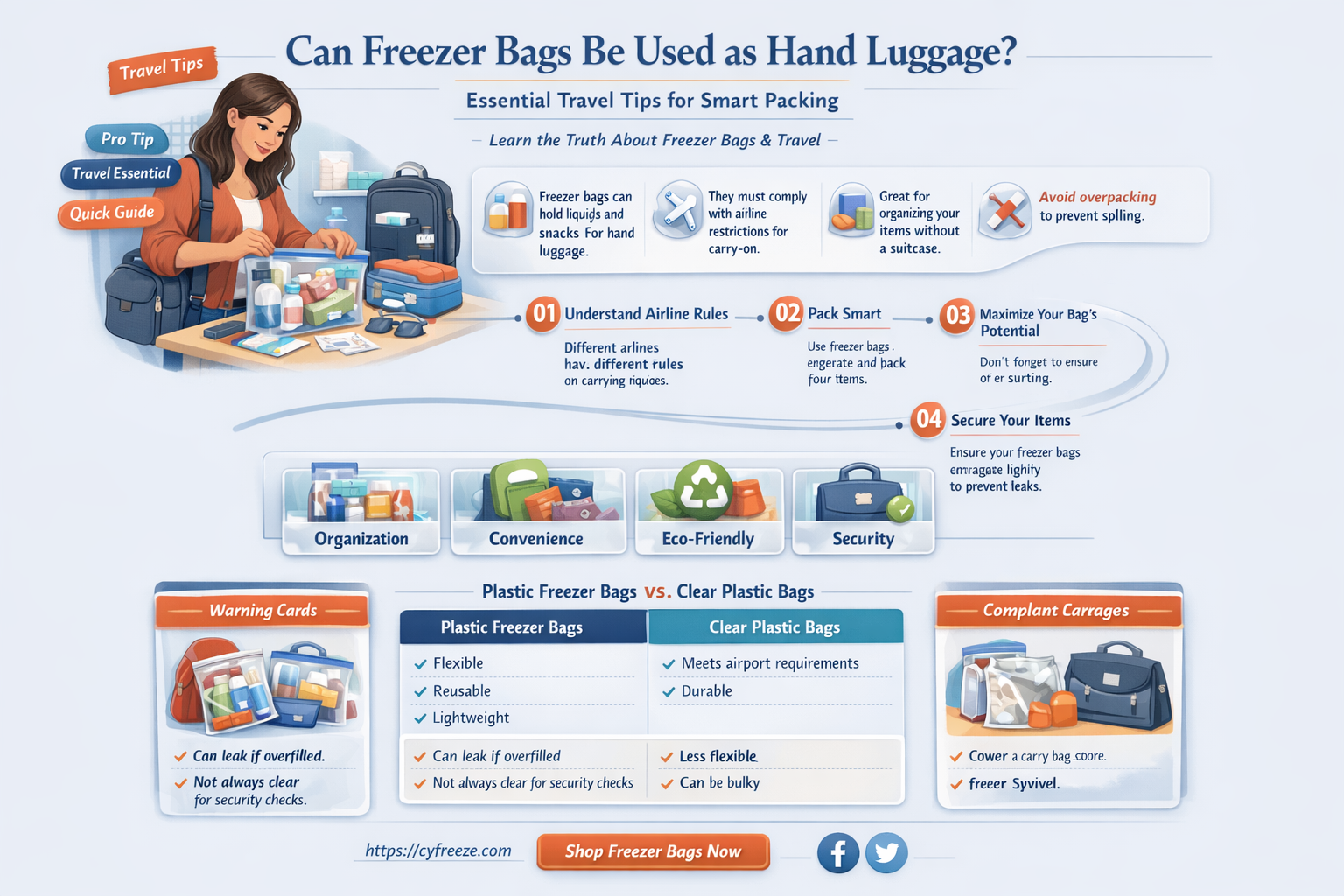 can i use a freezer bag for hand luggage