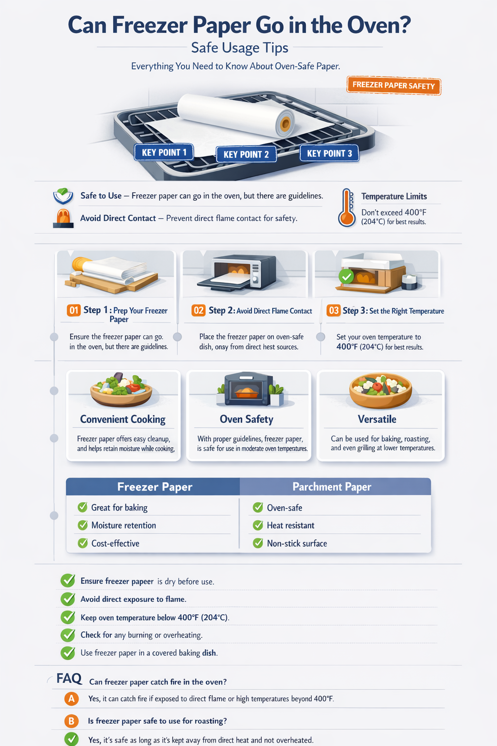 can freezer paper be used in the overn
