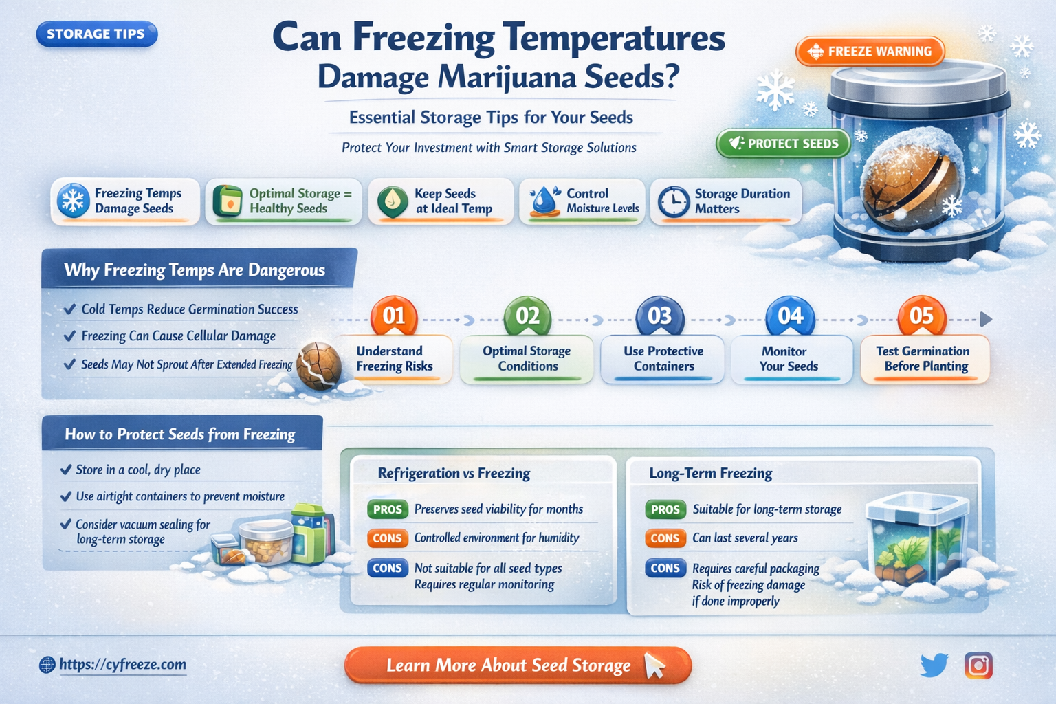 can freezing temperatures hurt marajuana seeds