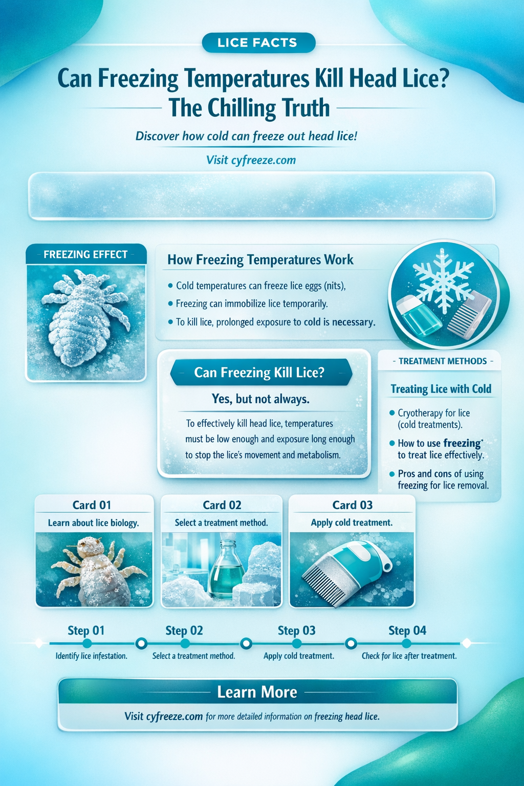 can freezing temperatures kill head lice