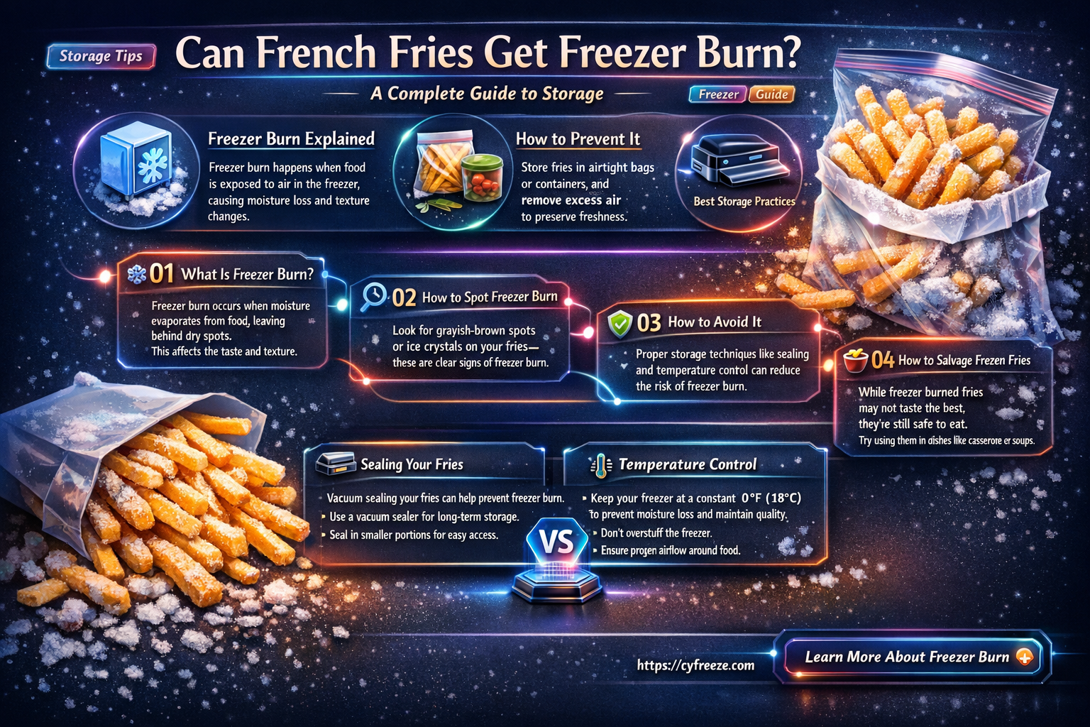 can french fries get freezer burn