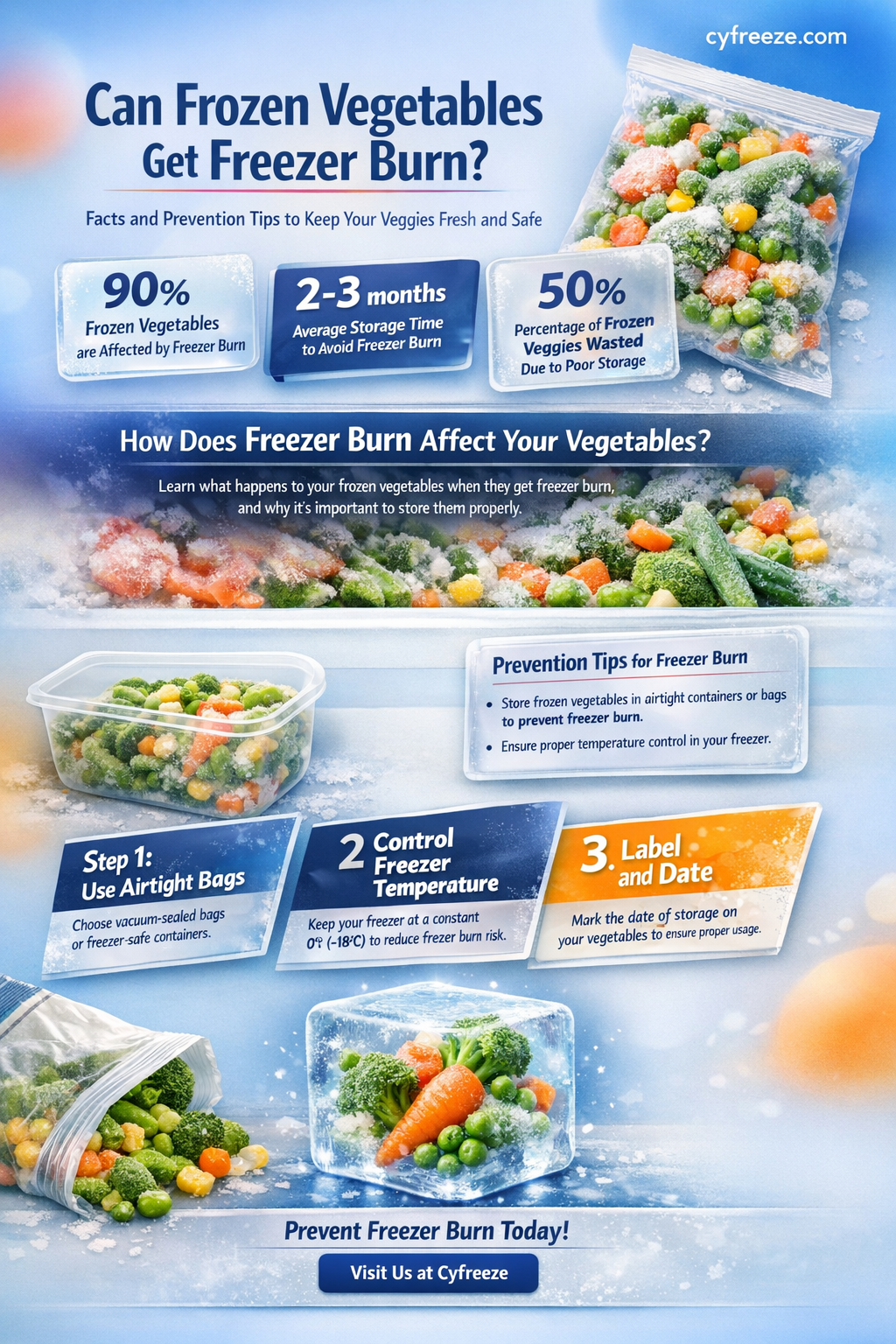 can frozen vegetables get freezer burn