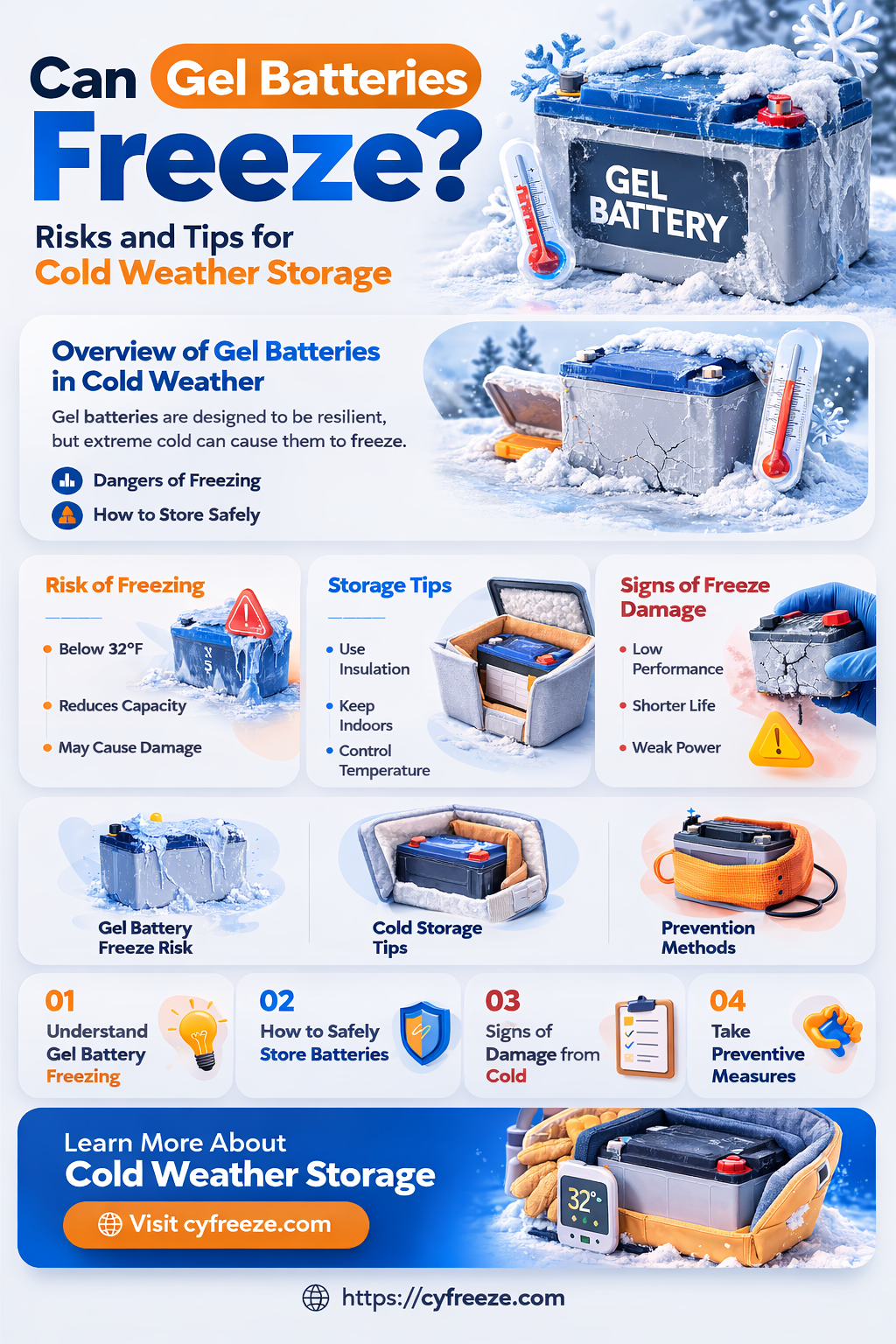 can i let a gel battery get below freezing