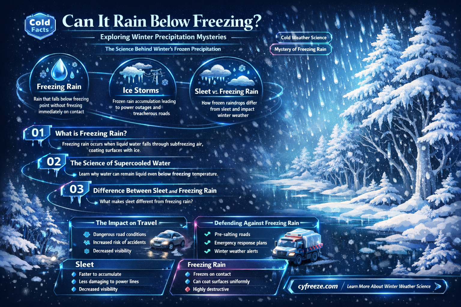 can it rain if the temperature is below freezing