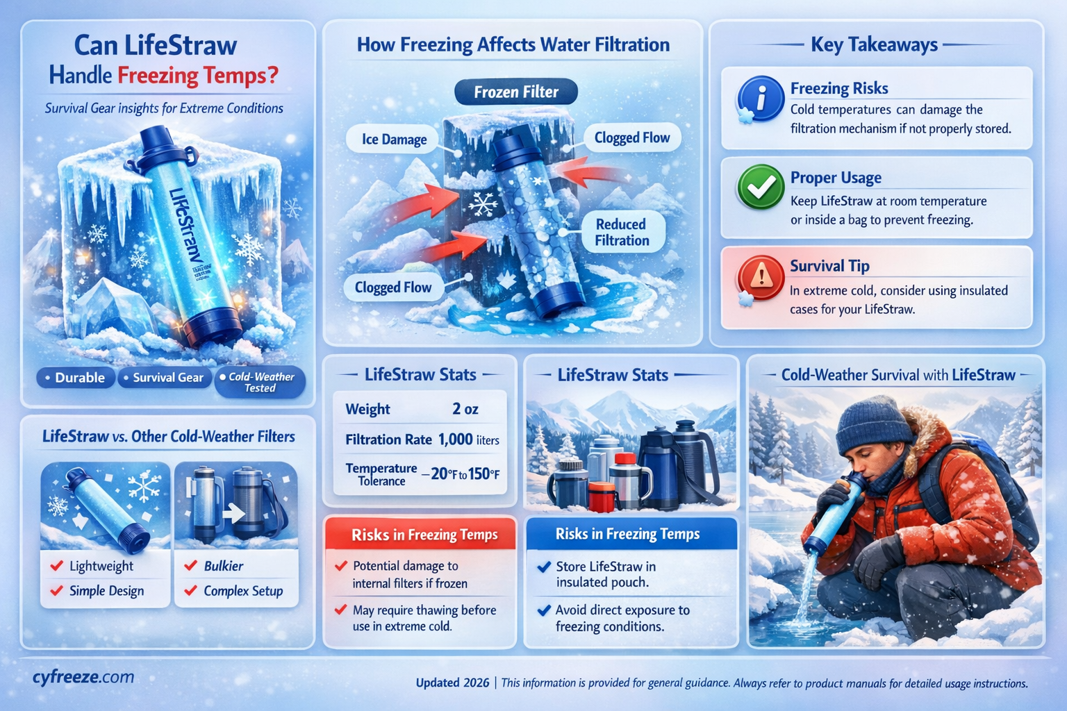can lifestraw freezing temperature