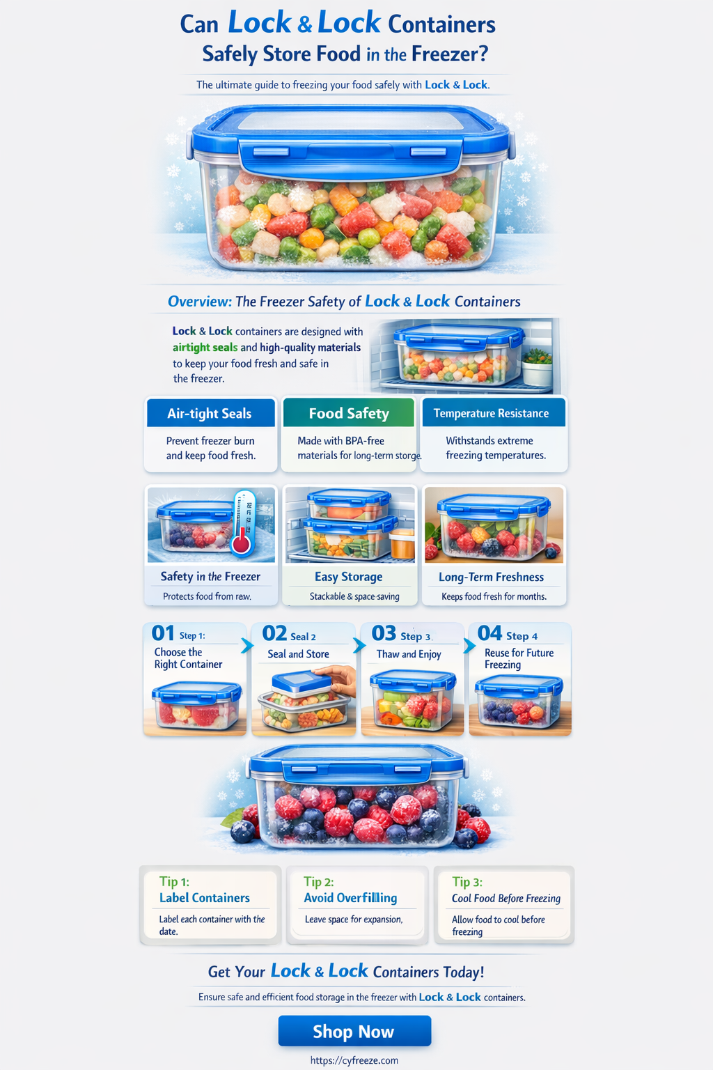 can lock and lock be used in the freezer