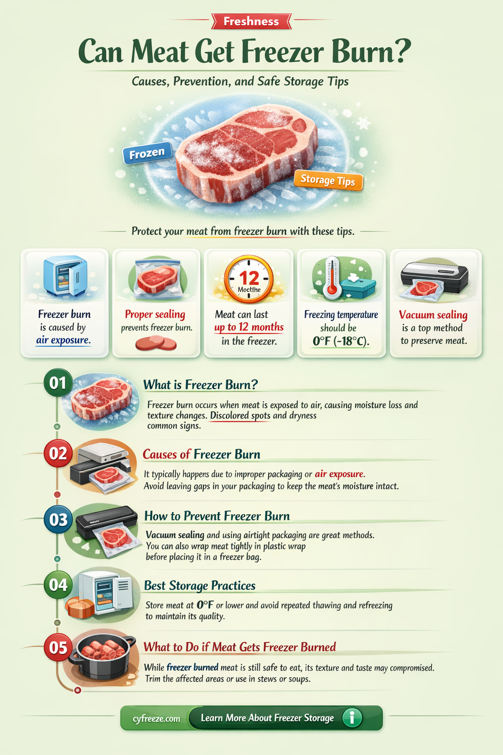 can meat get freezer burn
